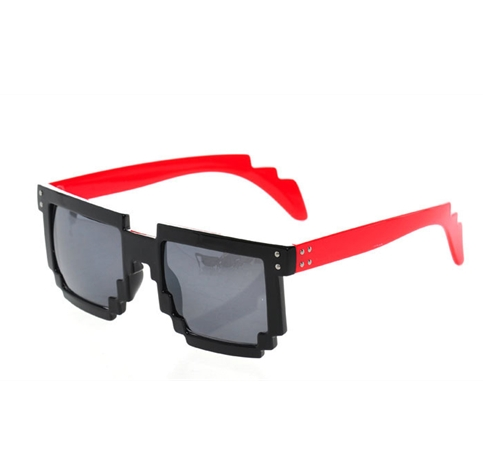 Óculos de Sol - Pixel - Preto/Vermelho
